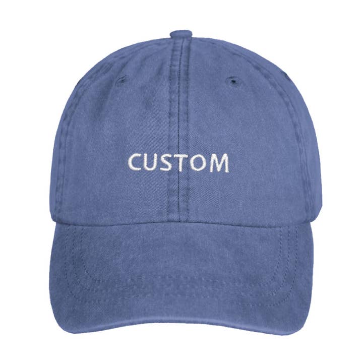 Custom Text Minimalist Dad Hat - Embroidered Ball Cap for wholesale by Gracie Designs