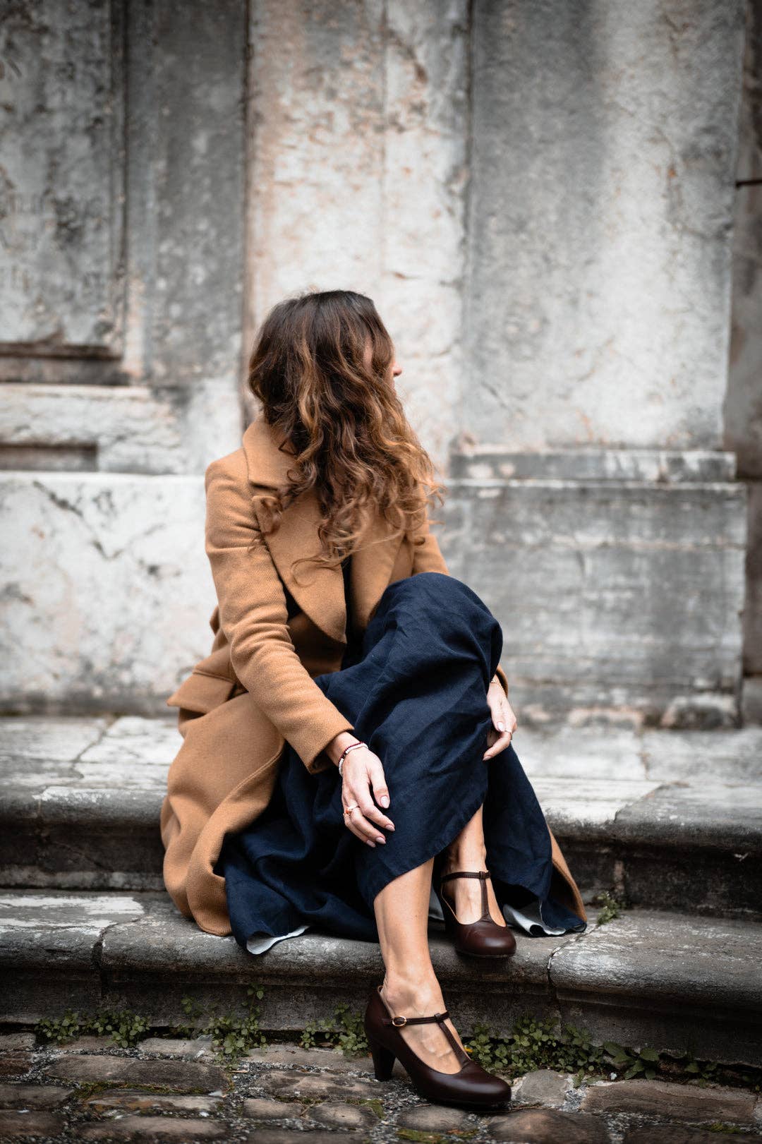 MIUMMASH DAMIAN TOMZIK - Wholesale Low Heels - Women's - Handmade Leather heels (5.5 cm)-Astrid-Chocolate Brown 35-423