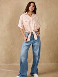 Kurzarmhemd zum Binden aus Baumwolle für den Großhandel von SOGGO