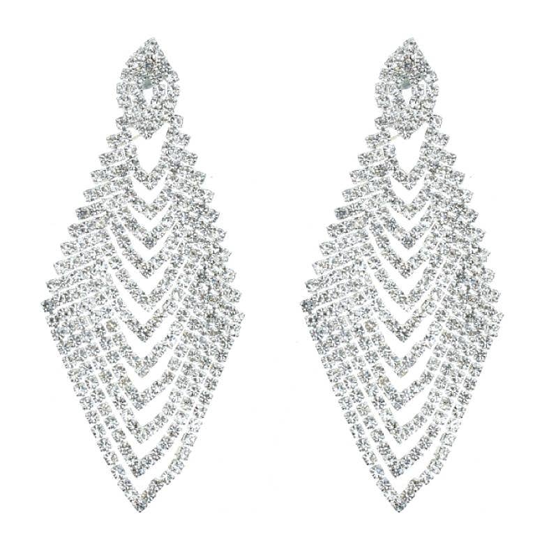 Diacly - Wholesale Dangle Earrings - Rhombus Free Moving Waterfall Earrings2