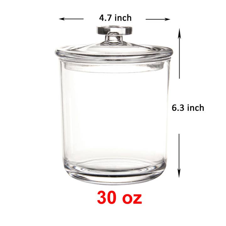 Youngever - Wholesale Apothecary Jar - Youngever Clear Plastic Apothecary Jars (1 Set 30 Ounce)