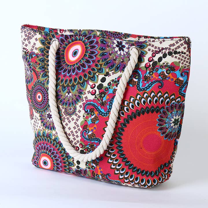Sflower Ethnic print tote bag shoulder bag for wholesale on Faire0