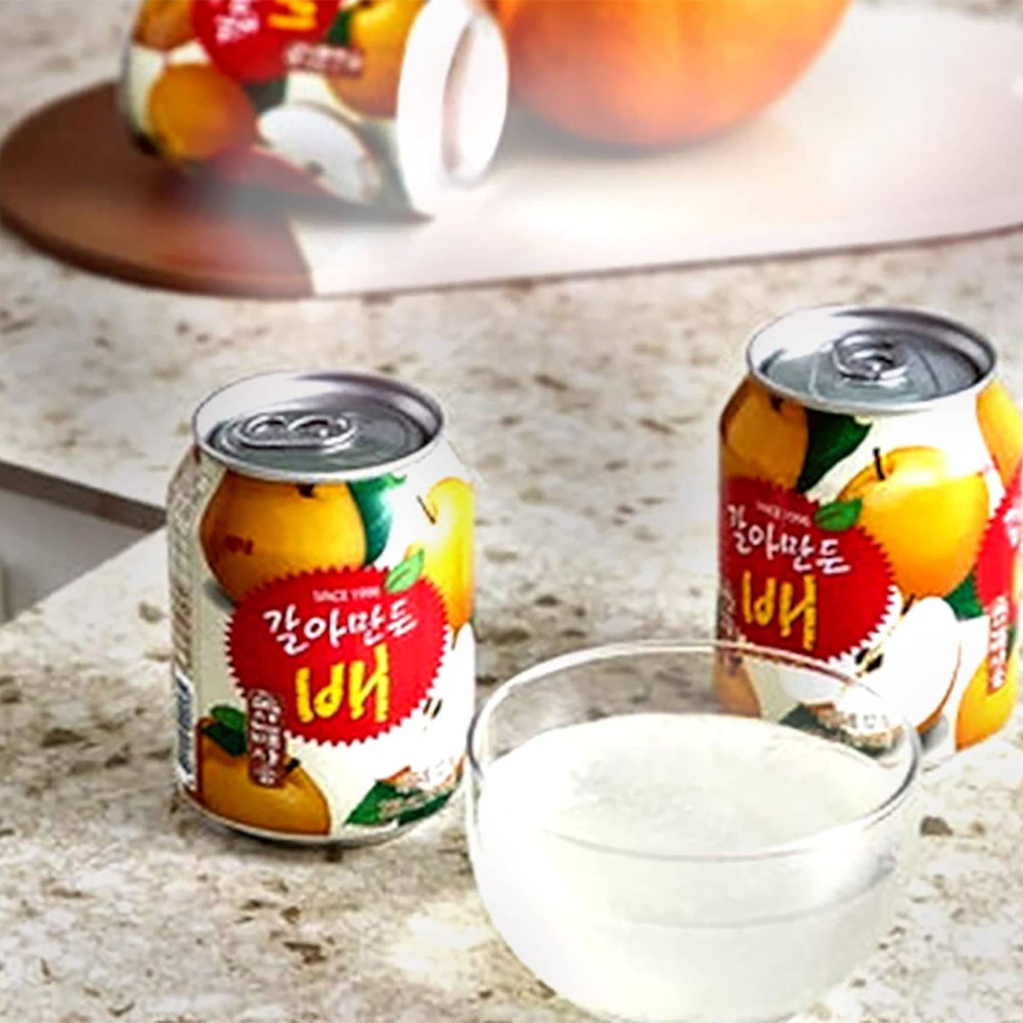 K Moitves Foods – wholesale Soda/carbonated drink – Haitai Soft Drink With Pear–238ml (6x12, 72 Packs)1