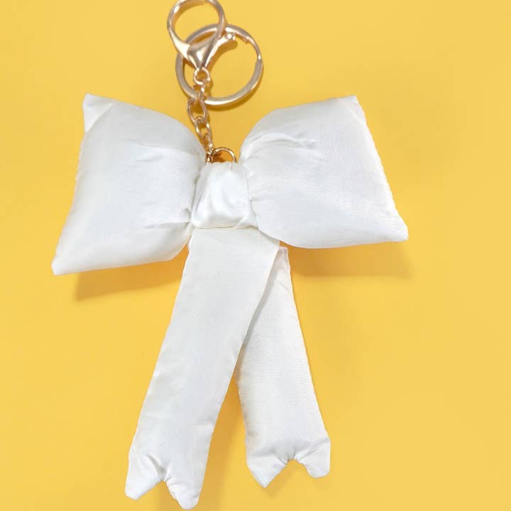 JOSSLYN by wall to wall - Wholesale Keychain - Women's - TRENDING PUFFY BOW RIBBON BAG CHARM KEYCHAIN | 40KC109