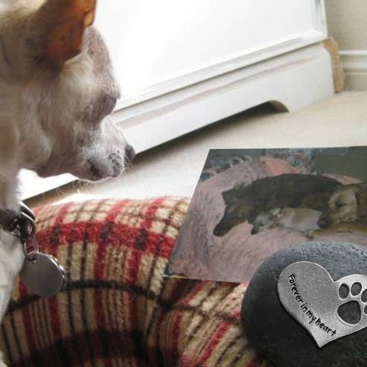 Whitney Howard Designs - Wholesale Pet Urn/Keepsake Box - In Loving Memory pet memorial stone with pewter heart gift!1