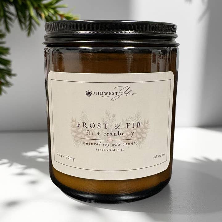 Frost & Fir Soy Candle for wholesale by Midwest Glow
