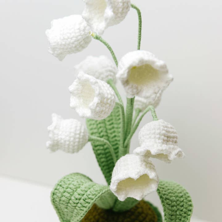 The Way to You - Wholesale Artificial Flowers - Handmade Crochet Potted Plants - Lily of the Valley Pot1