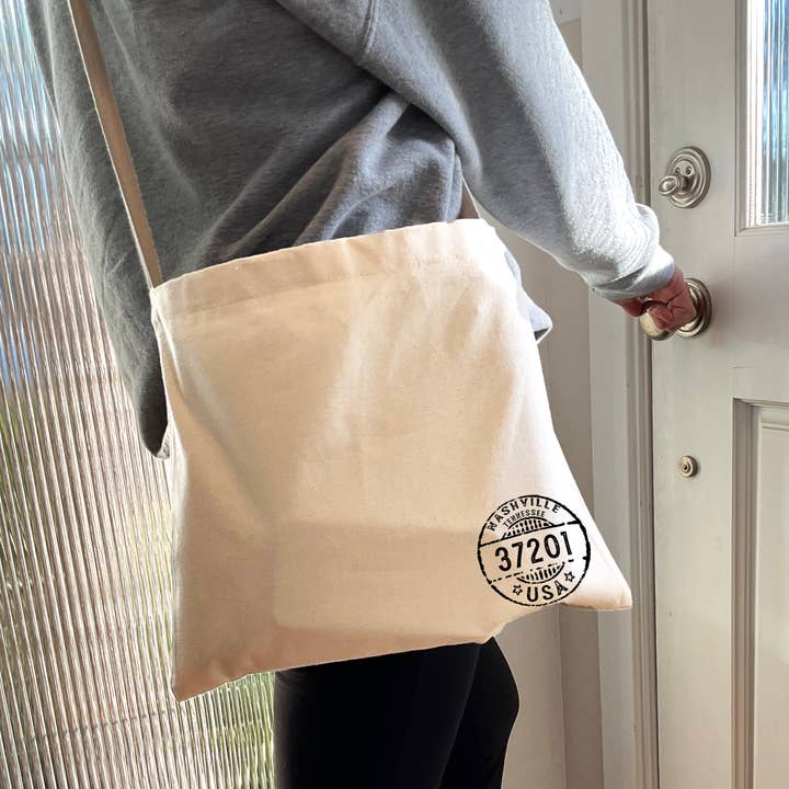 Sockprints - Wholesale Tote Bag - Women's - Crossbody Style Tote Bag with Custom Zip Code Design8