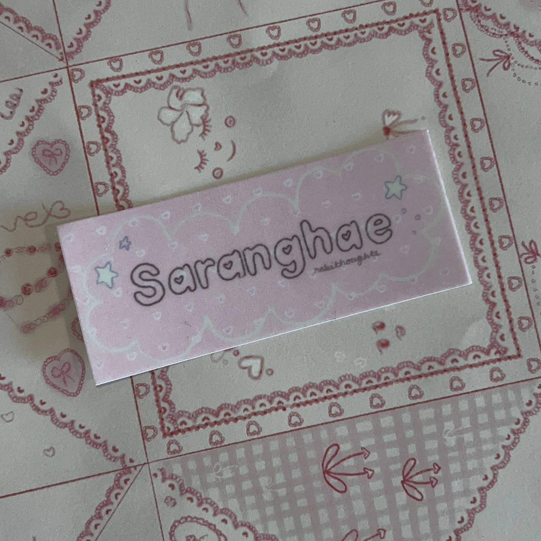 Nabithoughts - Wholesale Sticker - Saranghae Sticker by Nabithoughts0