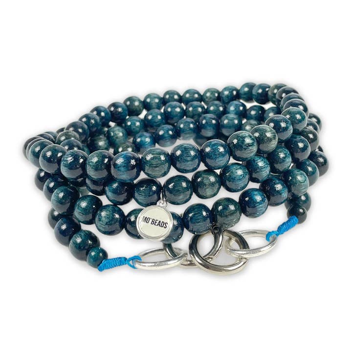 Petrol mobile phone necklace made of wooden beads for wholesale by Escapulario