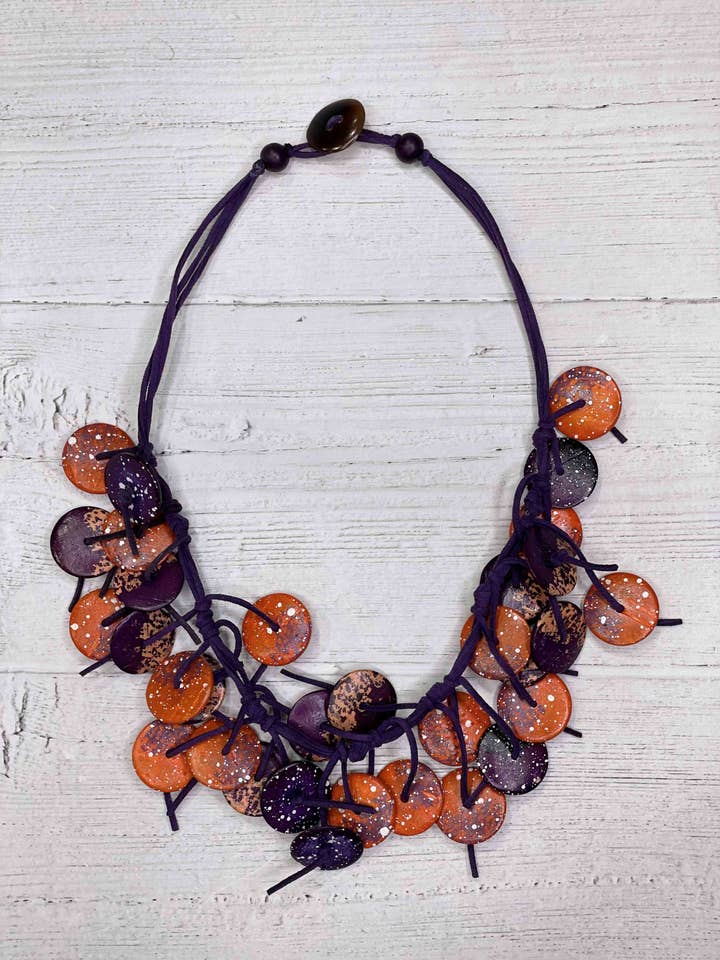 Alisha.D Orange Blend Natürliche Mehrstrang-Halskette für den Großhandel von LIOR / ALISHA D