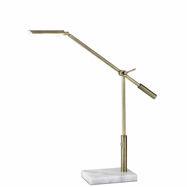 HomeRoots - Wholesale Accent/bureaulamp - Strakke verstelbare en dimbare LED-bureaulamp van messingmetaal0