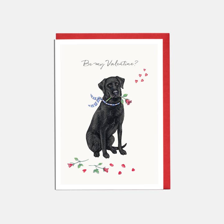 Carte de Saint-Valentin pour chien Labrador - « Veux-tu être mon Valentin ? » pour la vente par Lottie Murphy