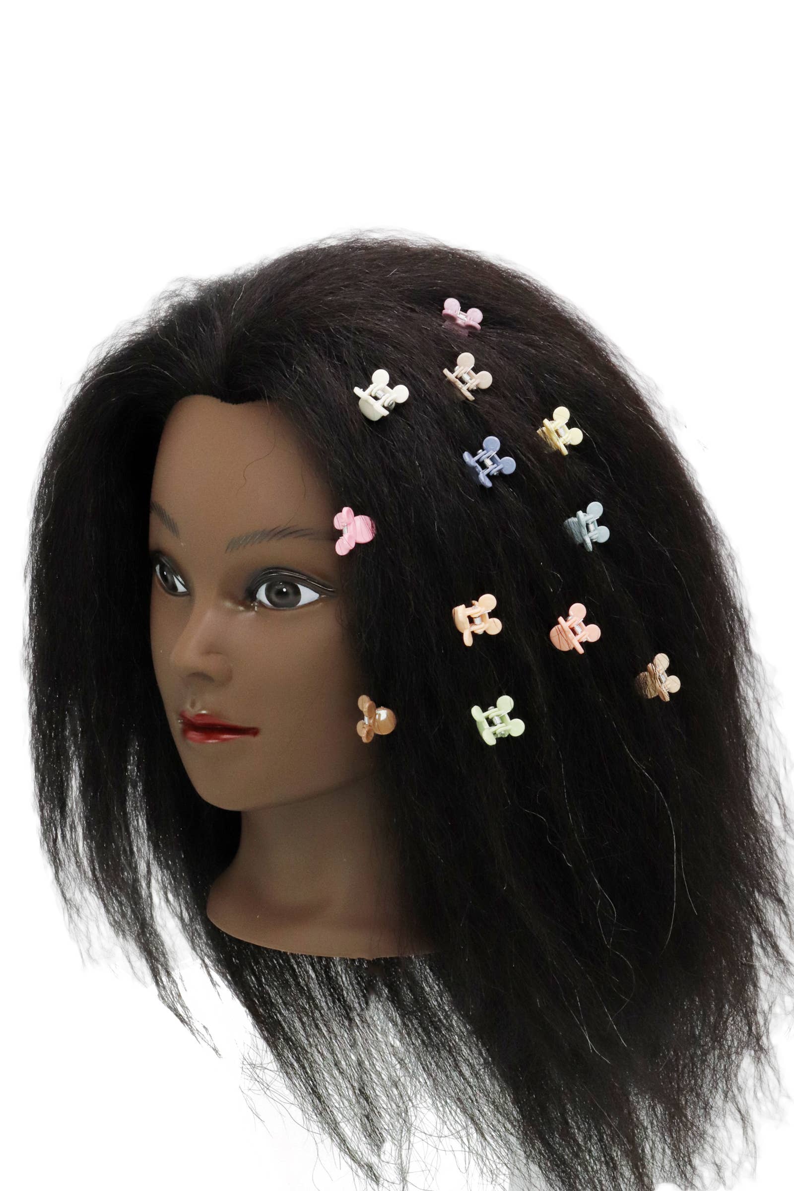 ASSORTED Mini Glossy Pastel Hair Claw - 24pc/card for wholesale on Faire2