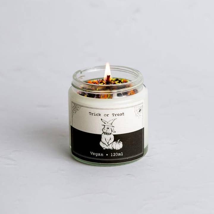 Trick or Treat Candle - Halloween for wholesale by Veganbunny ltd