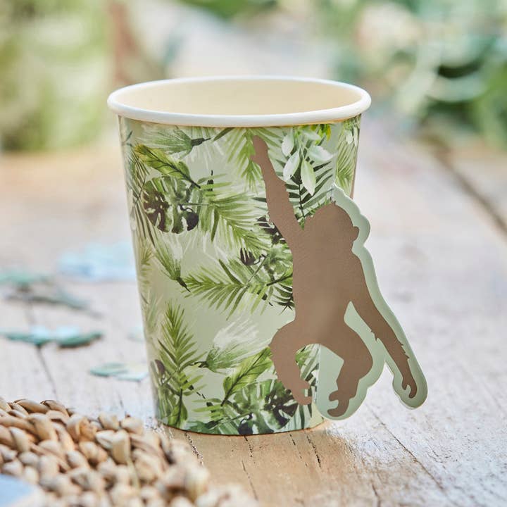 Paper Cups - Pop Out Monkey - Printed for wholesale by Ginger Ray