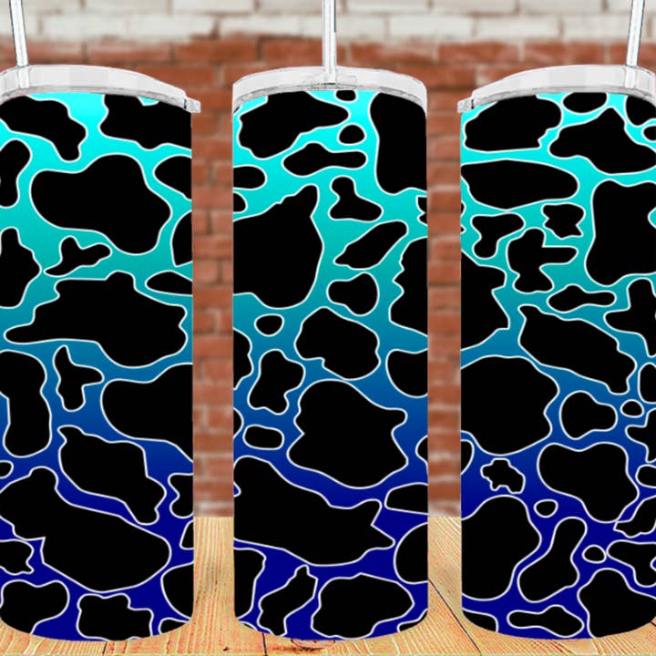 Gradient Cow Print Tumbler for wholesale by Cheyenne Customs