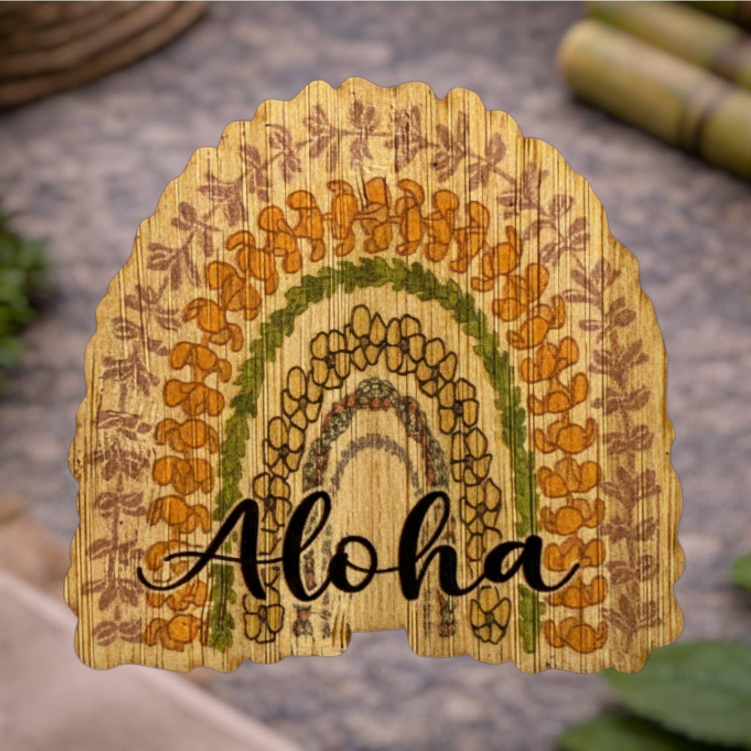 Bamboo Wood Stickers – Adesivo por atacado – Pua Arco-Íris0