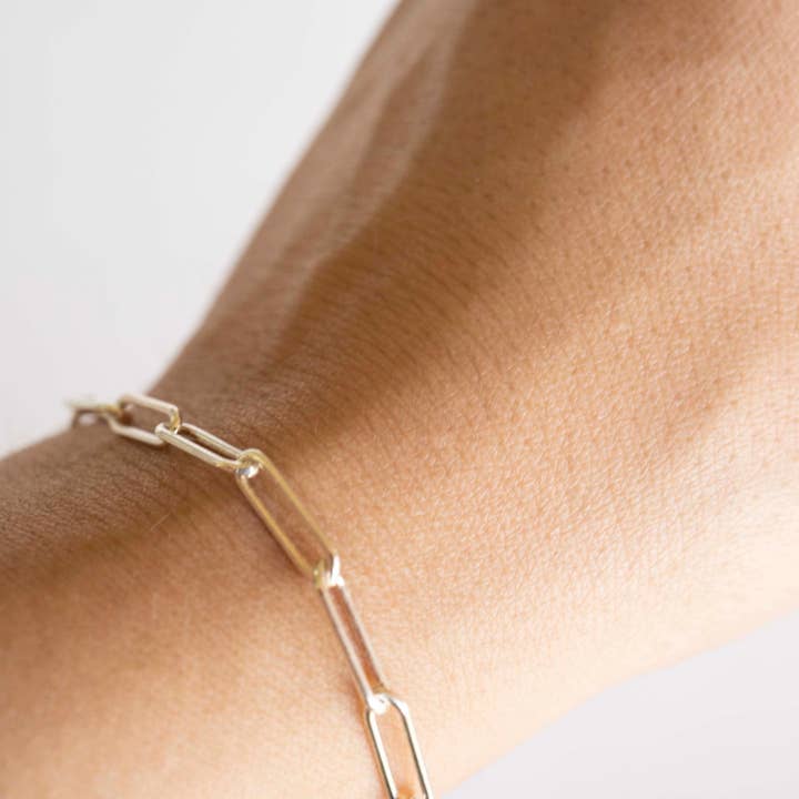 Silver Rectangle Bracelet - XL for wholesale by Rose Gypsy