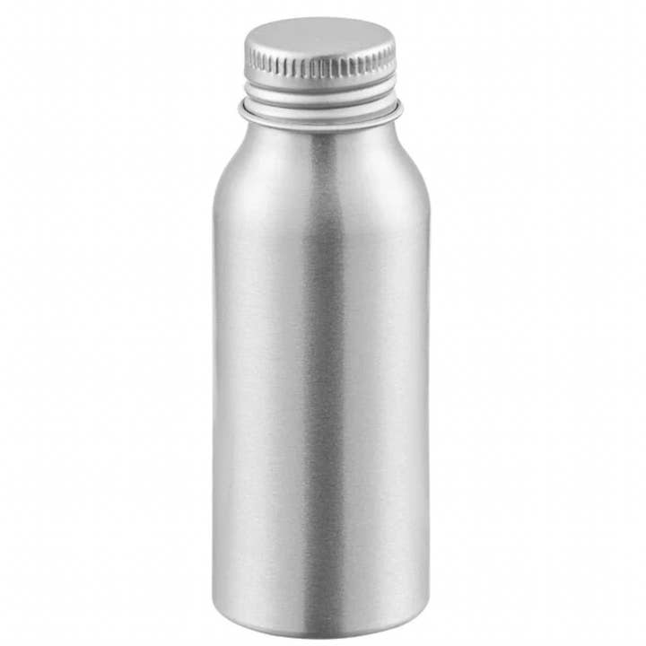 Dish Soap Sample: 1 oz Silver Aluminum Bottle with Lid for wholesale by Greatfill