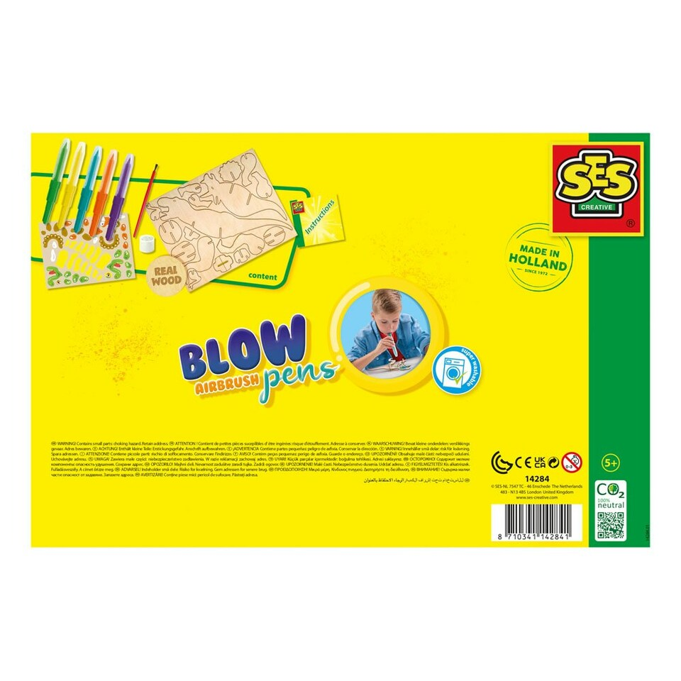 Robbie Toys Ltd – wholesale Art set – Child & baby – Blow airbrush pens - Dinosaurs1