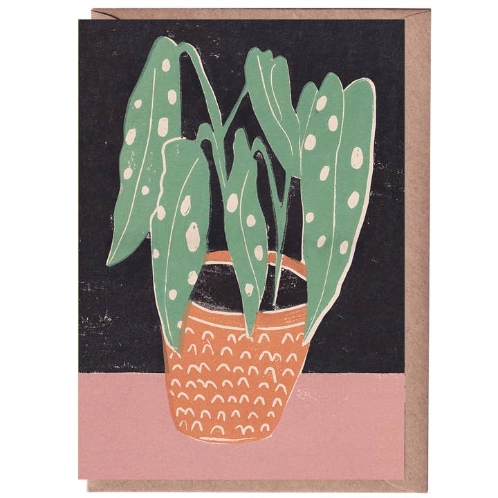 Spotted Begonia Greeting Card for wholesale by Luiza Holub