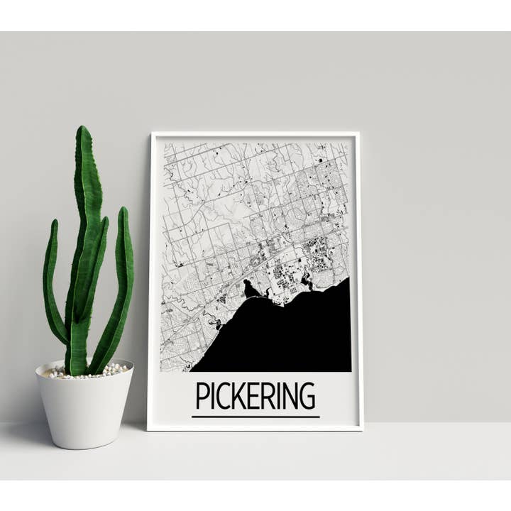 Impression de carte Pickering 11" x 14" - Style Art Déco pour la vente par ILIKEMAPS