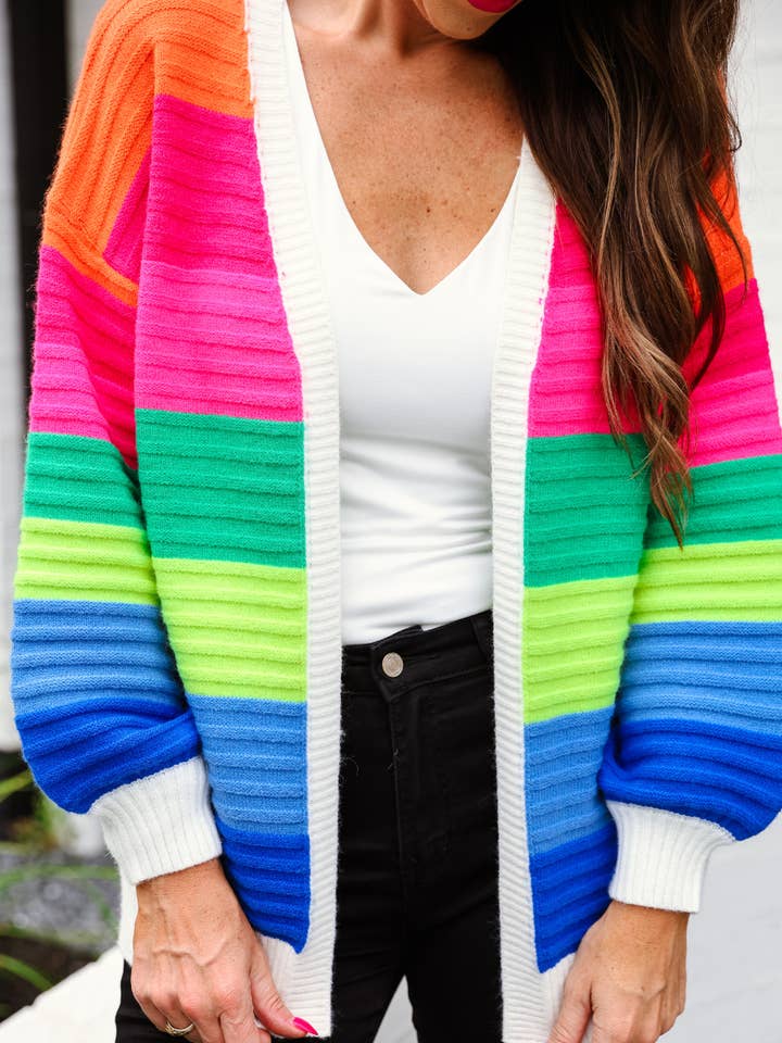 Multi Rainbow Dreams Cardigan for wholesale on Faire0