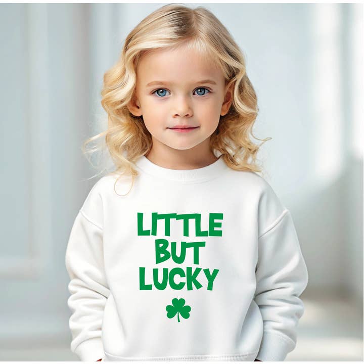 Little but Lucky St. Patrick's Day Sweatshirt for Toddlers for wholesale by Bump & Beyond Designs