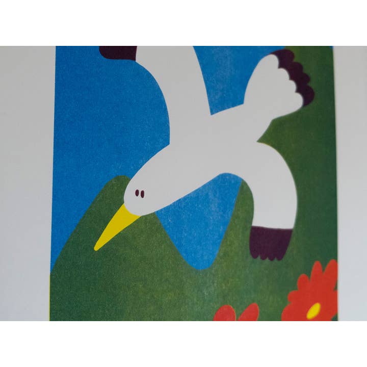 Matilde Horta - Wholesale Art Print - Nature Bird Risograph - Wall art illustration print5