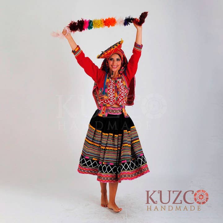 KuzcoHandmade - Venta al por mayor Disfraz - Unisex - Disfraz de baile peruano de valicha para adulto3