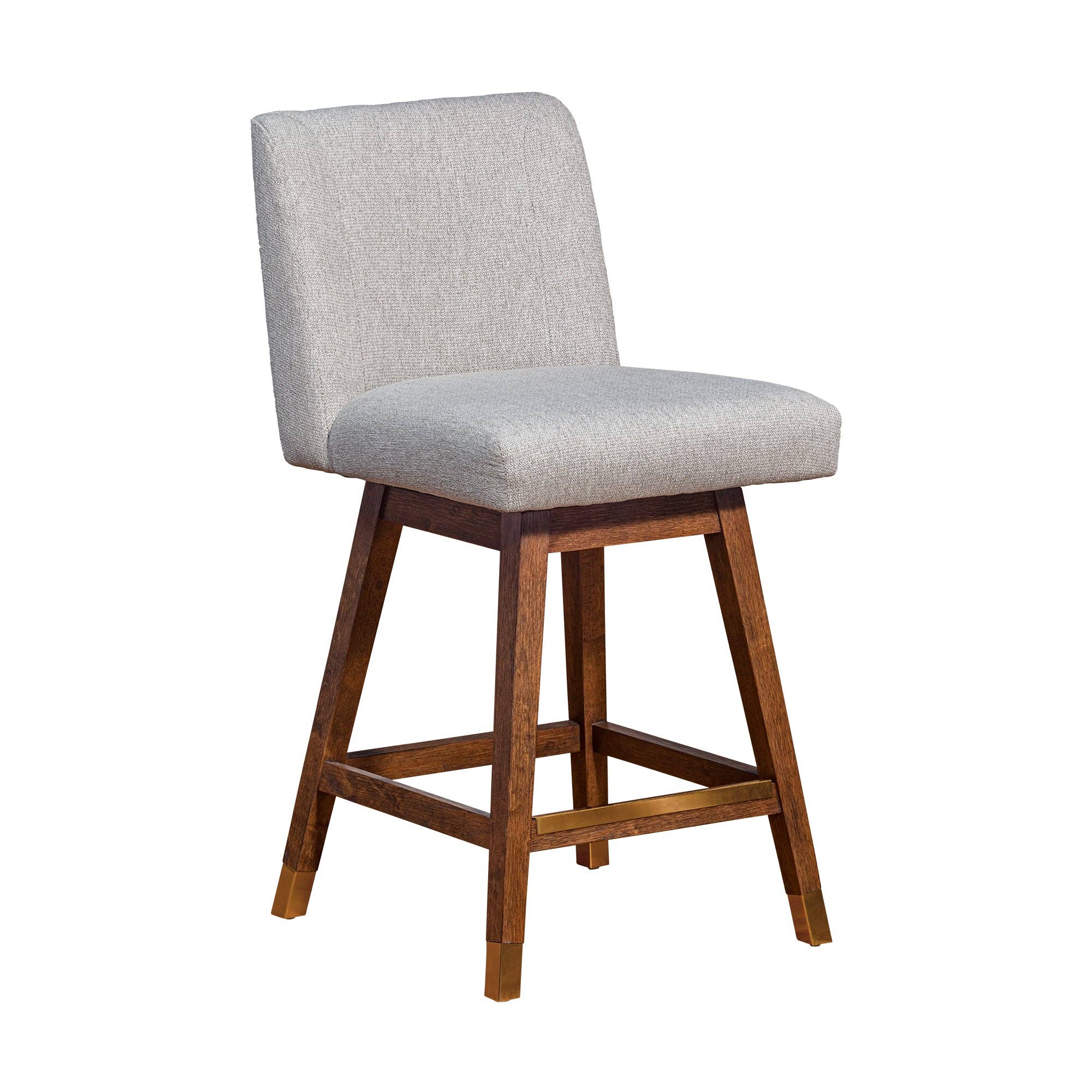 Armen Living - Wholesale Stool - Isabella Modern Upholstered Wood Swivel Barstool25
