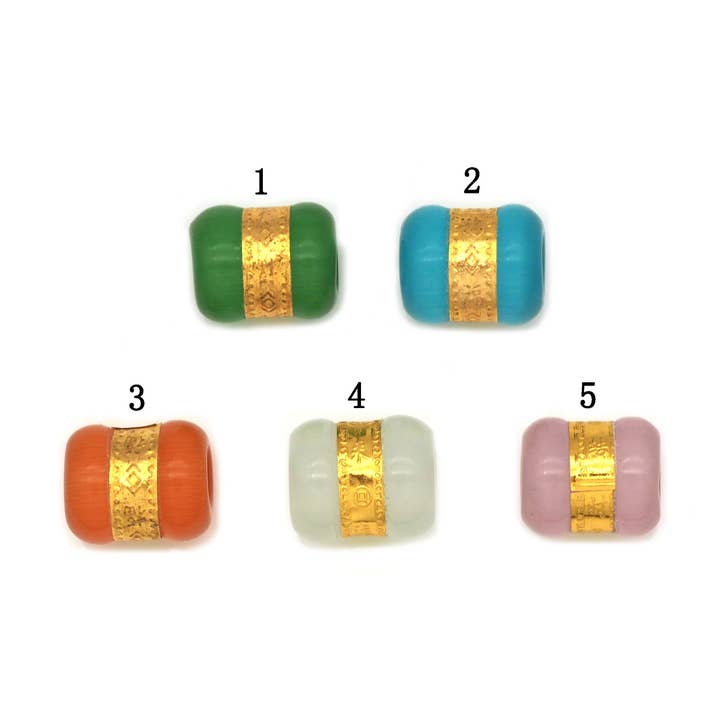 Grânulos espaçadores de buraco grande olho de gato, Sku #LX22 por atacado de BestBeads&Beyond