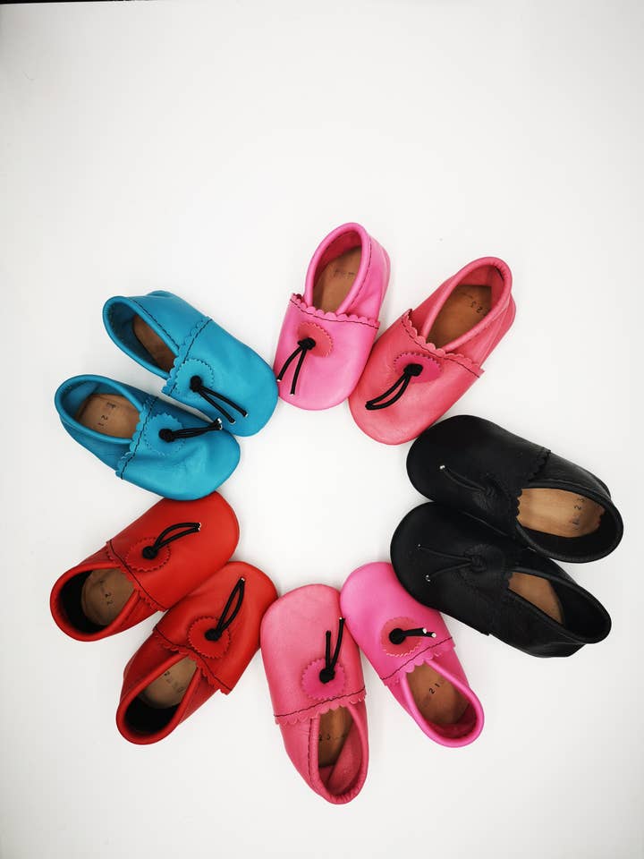 Håndlavede baby-krabbesko i læder, bløde puder for engroshandel hos Hiya