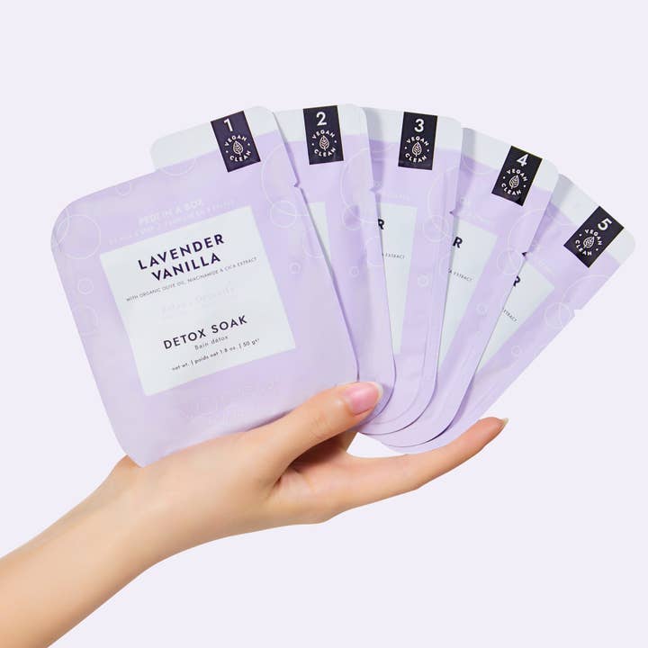 VOESH New York - Wholesale Nailcare Set - Pedi in a Box O2 Fizz 5 Step Lavender Vanilla