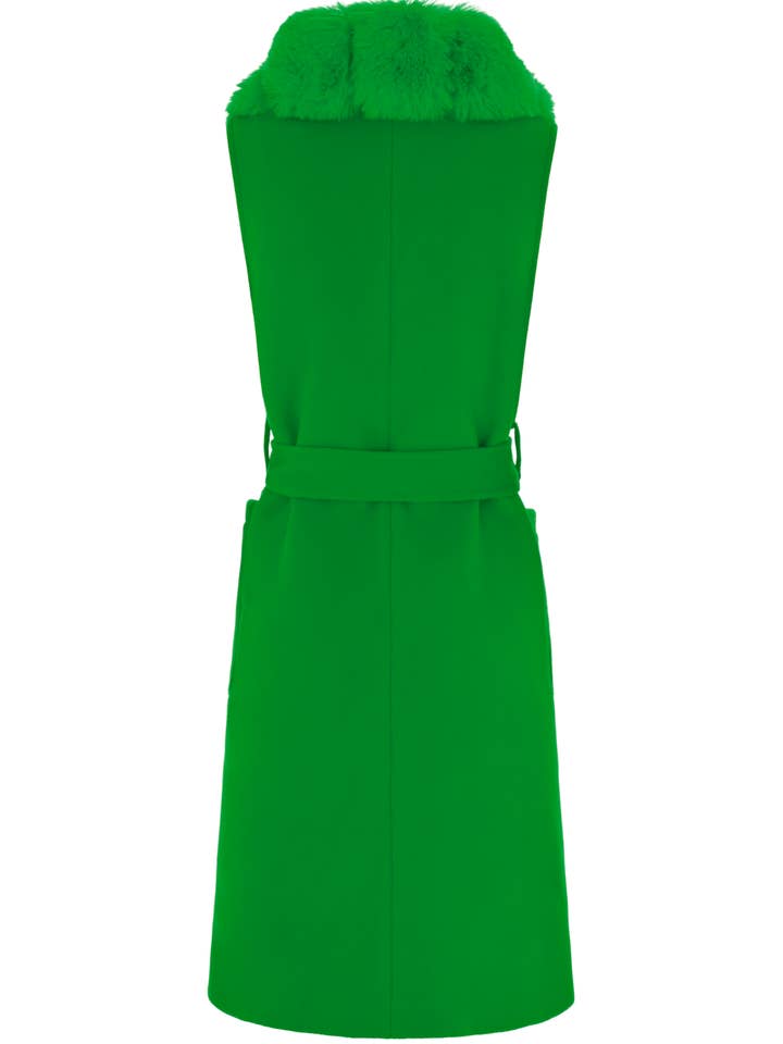 Knightsbridge Sleeveless Coat Green for wholesale by Hortons England