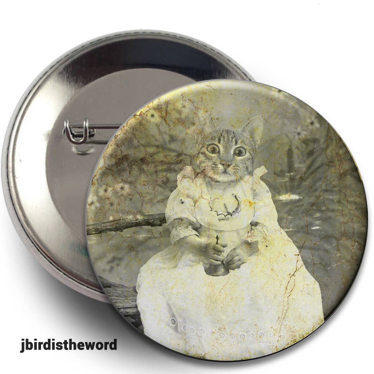 The Wild Oddisorium - Vente Épinglettes/boutons - Boutons de chat, épingles, badges, points de vente, chats drôles dans les vêtements, mignon1