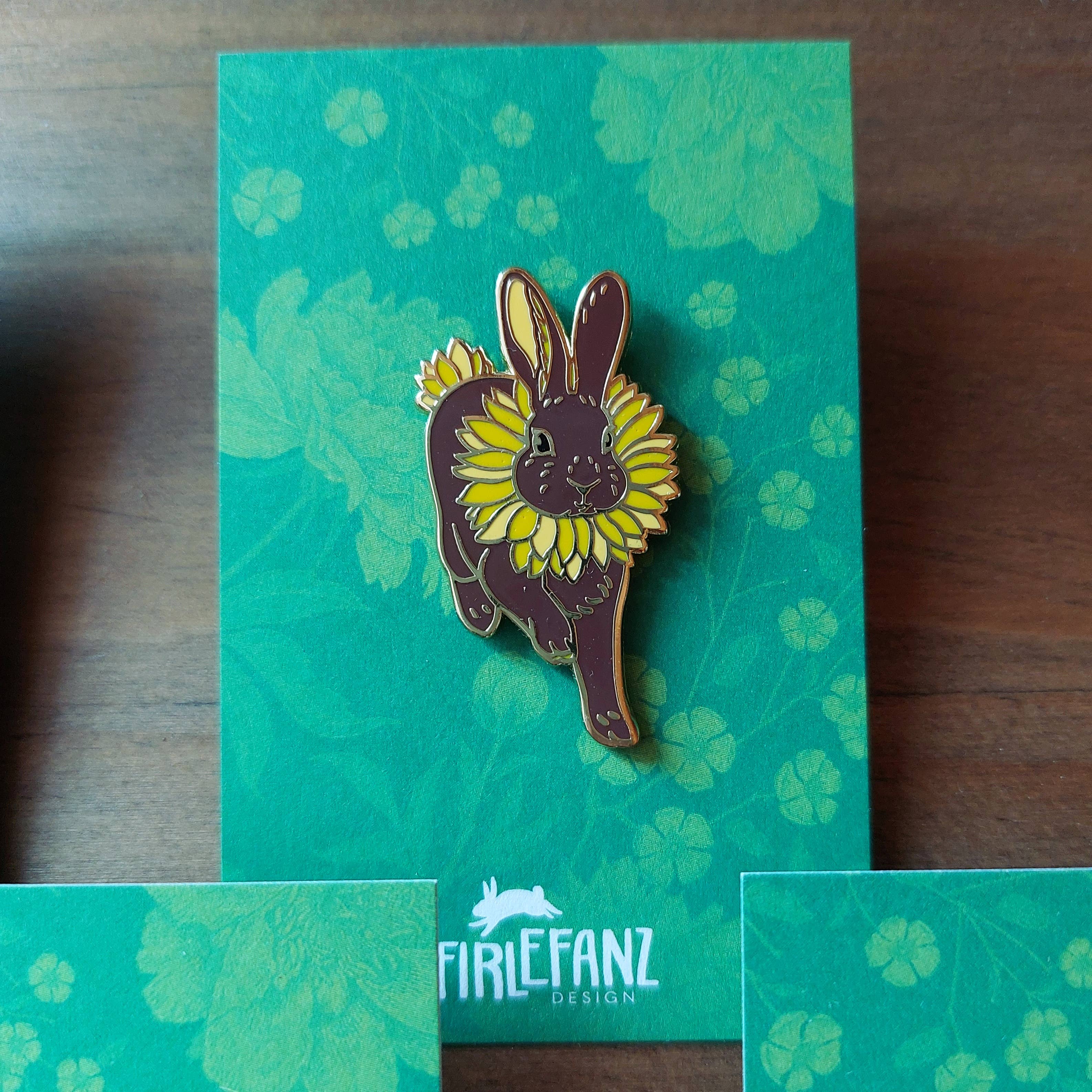 Firlefanz Design – wholesale Lapel pin/button – Pins "Flower bunnies"1