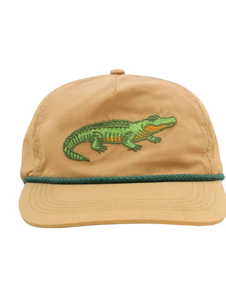 Alligator Rope Cap, Khaki for wholesale by Lischka Brothers