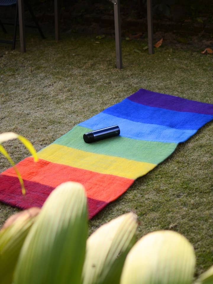 Tapete de Meditação Feltrado Arco-Íris por atacado de Woollyfelt