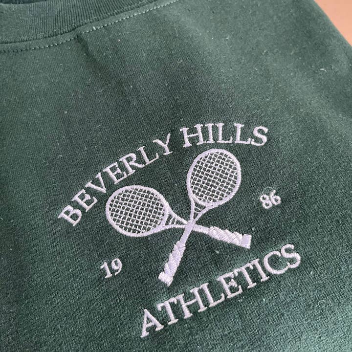 Beverly Hills Athletics Tennis Sweatshirt | Customisable for wholesale by Adventure Stitches