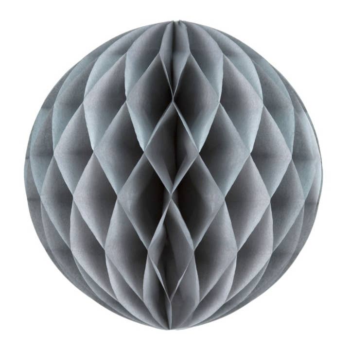 GRAY HONEYCOMB BALL 20CM for wholesale by Tim&Puce Factory
