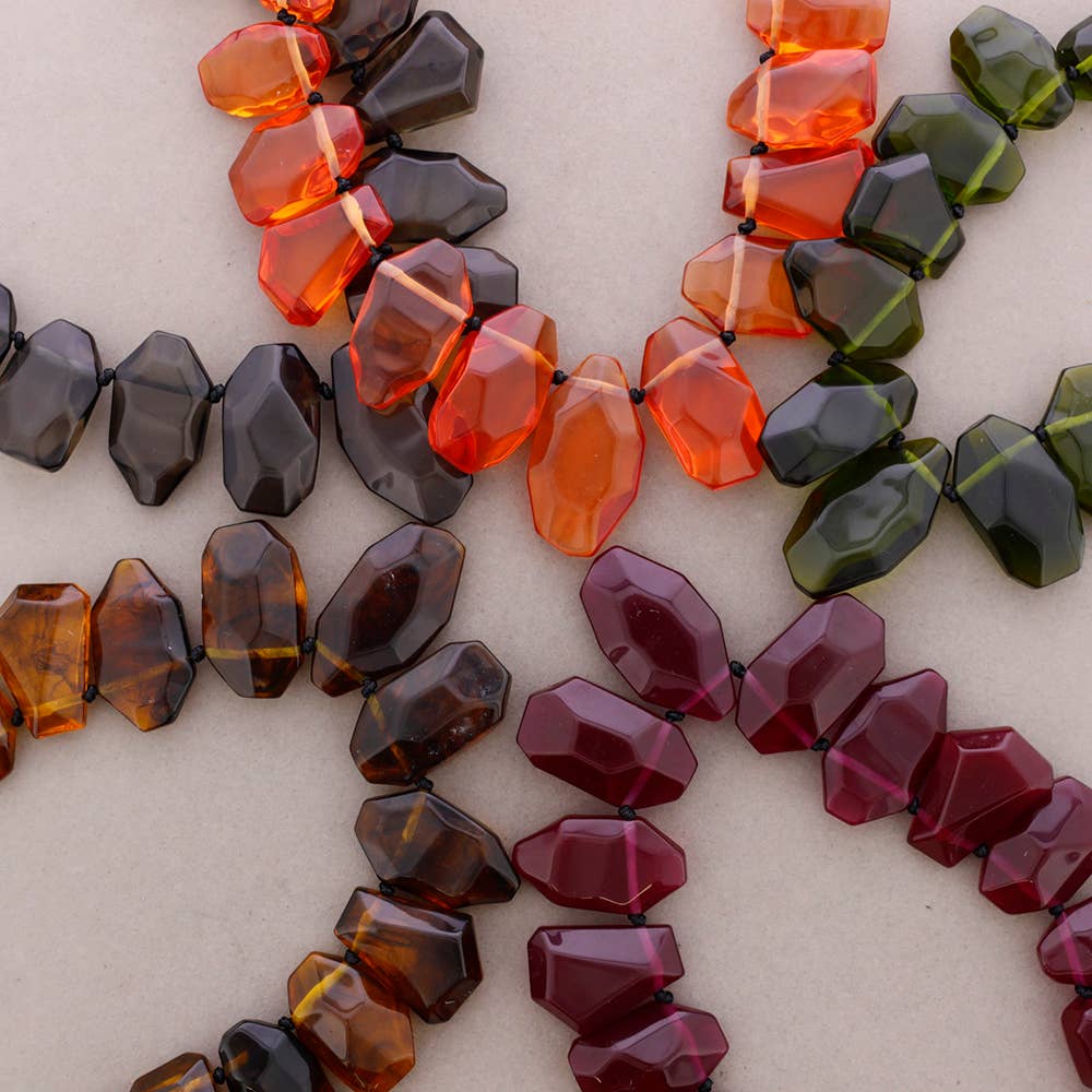 Sonata - Wholesale Beaded/Pearl Necklace - Irregular Bead Resin Choker1