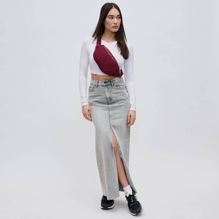 Sol and Selene - Vente Sac ceinture – femme - Sac banane tissé en néoprène Aim High97