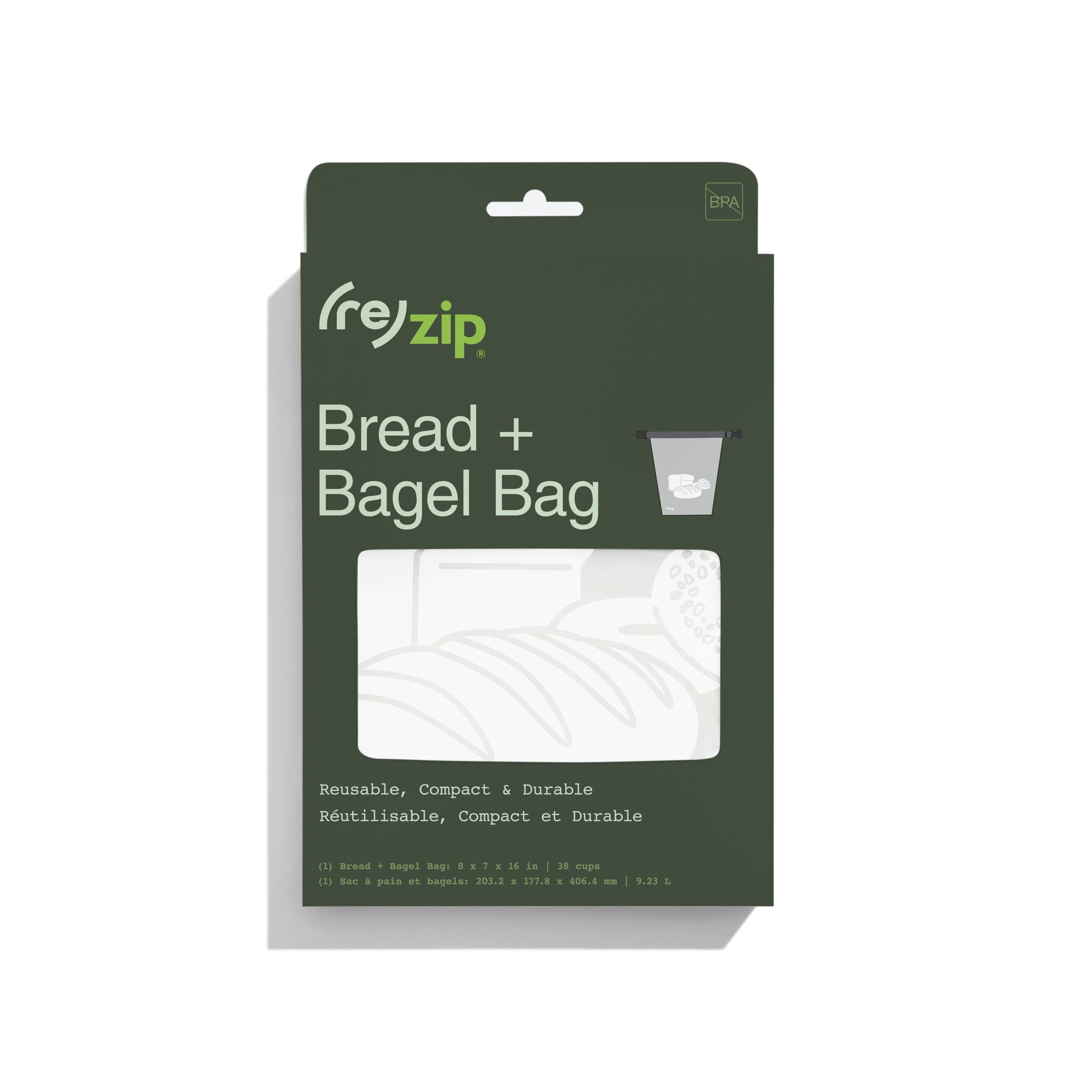 Rezip Co. - Wholesale Food Storage Wrap/Bag - Reusable Roll Top Bread & Bagel Bag2