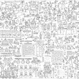 Lilac Tree Designs - Wholesale Colouring tablecloth – Child & baby - Christmas Puzzles Colour In Poster1