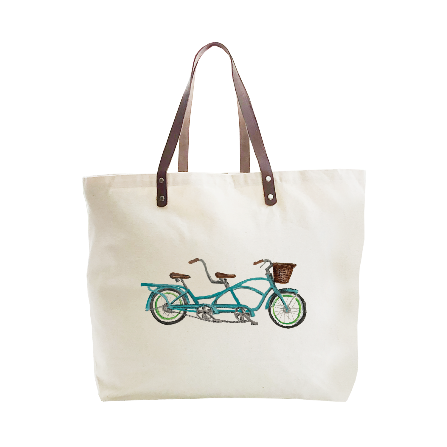 Tina Labadini Designs - Wholesale Tote Bag - Women's - tandem bike large tote0