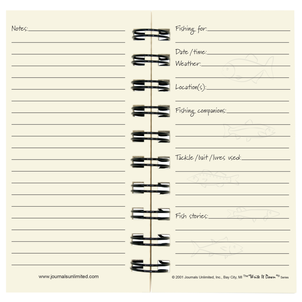 Journals Unlimited - Wholesale Journal/Diary - Mini - Fishing Journal (Kraft)5