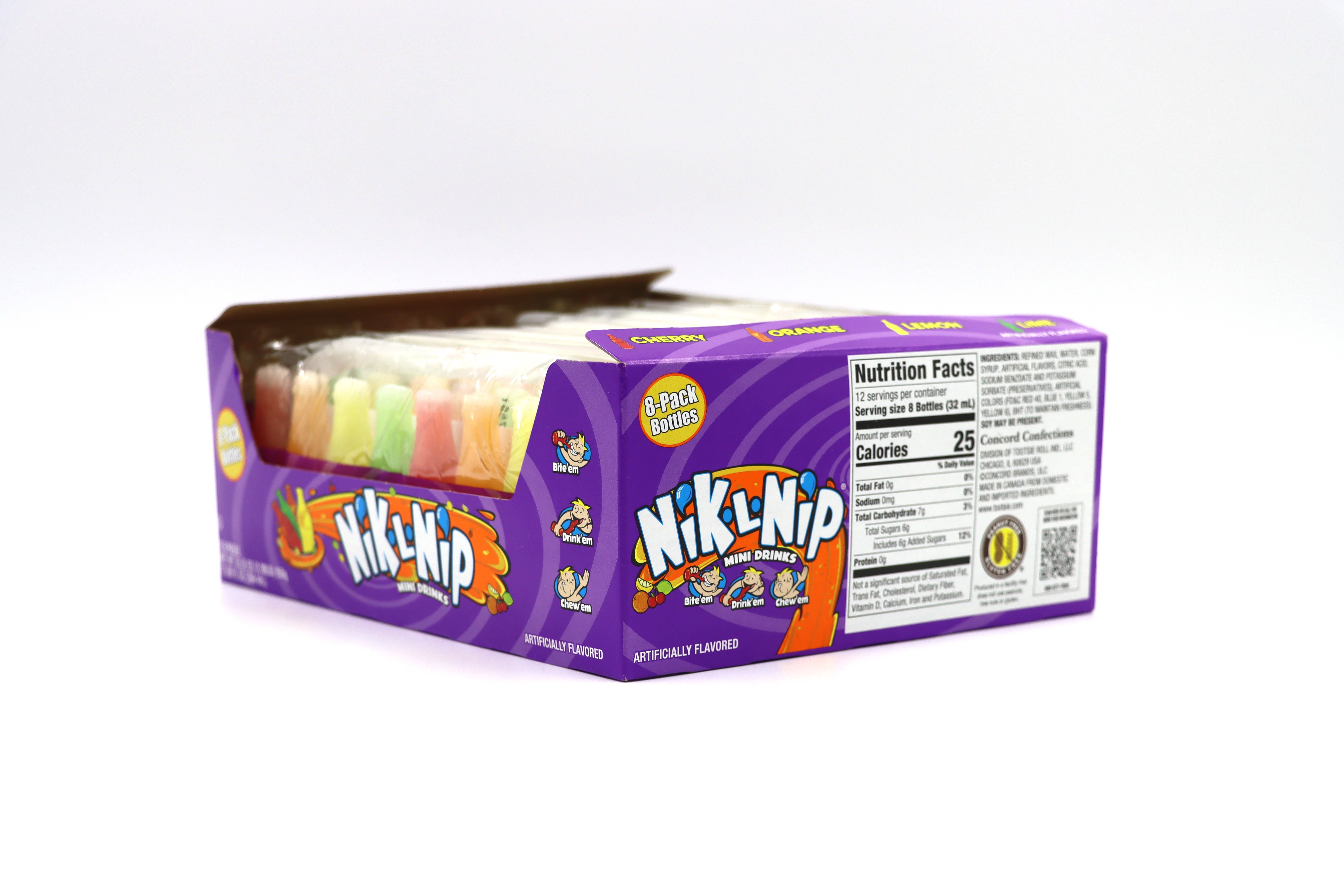 Grandpa Joe's Candy Shop - Wholesale Gummy - Nik-L-Nips Original Wax Bottles (8-Pack), 12ct1