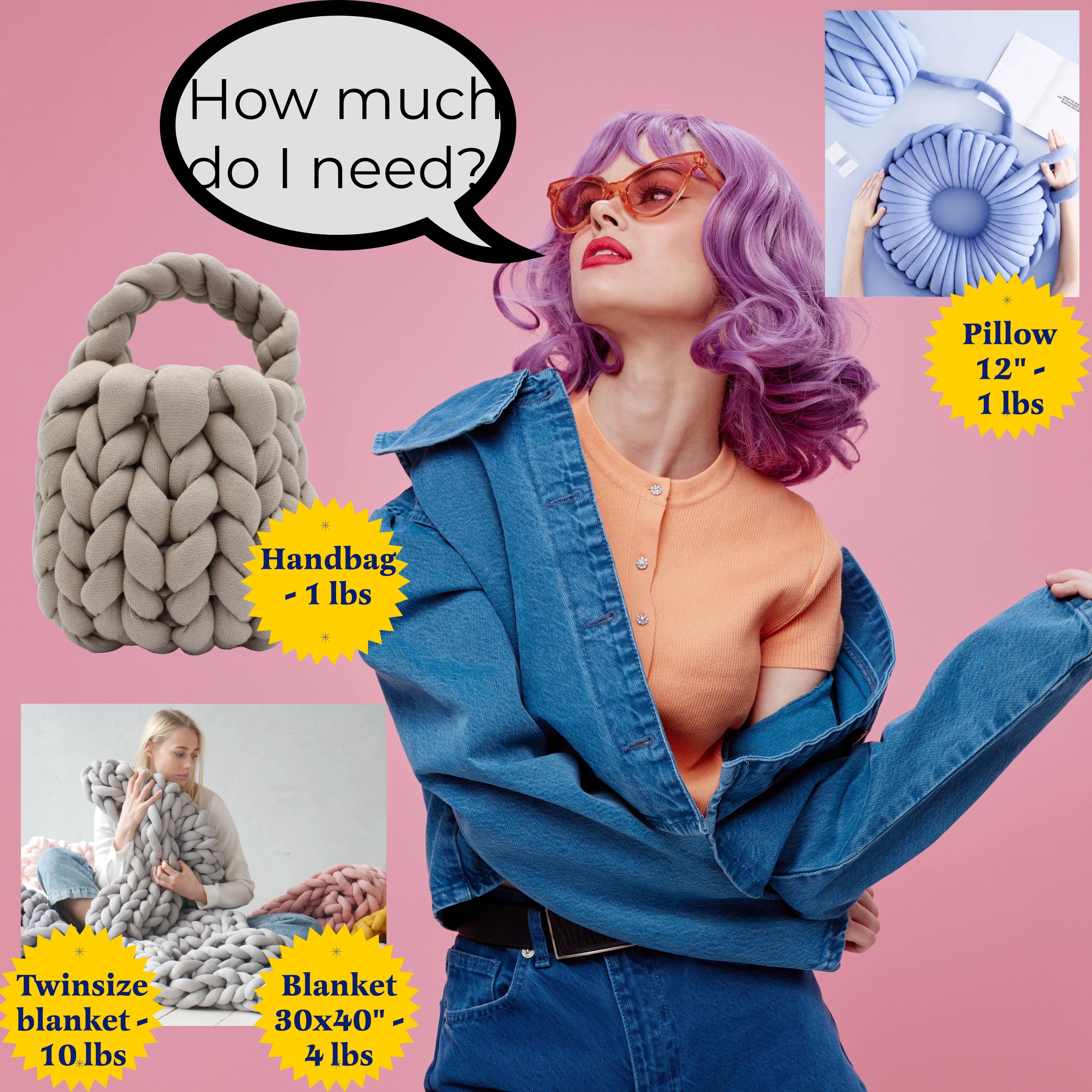 woolexperts - Vente Fils à tricoter - Fil de coton épais pour bras, tube à tricoter, laine, 4,5 kg, 10 livres6